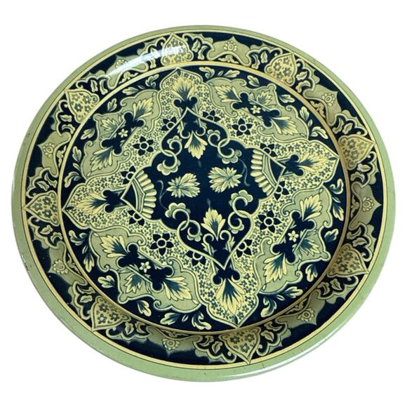 Vintage Delft Holland Metal Snack Plates Set/6 - 6” Blue Windmill - Picture 8 of 9